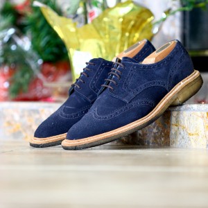 Brooks Brothers Blue Suede Wingtip Brogue